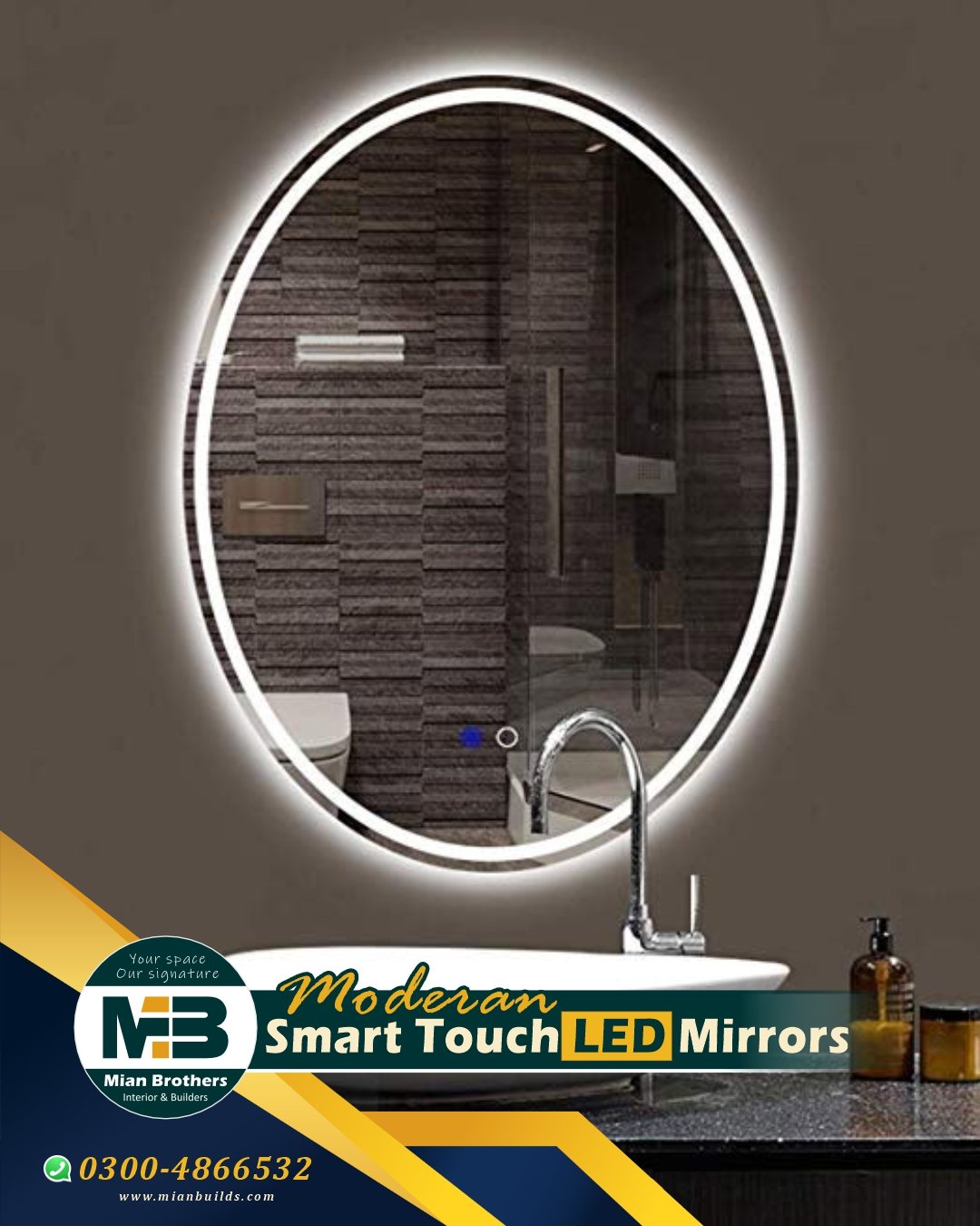 Full-Length LED Mirror – Dressing & Bathroom Smart Mirror (Copy)